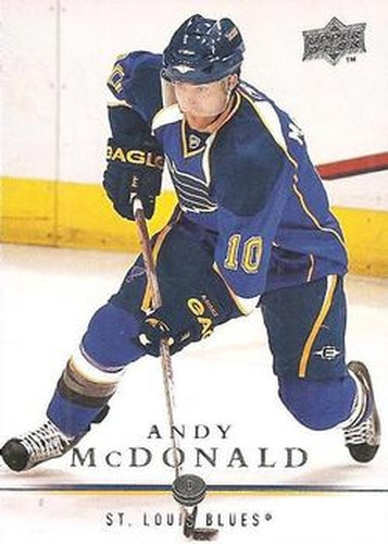 #33 Andy McDonald - St. Louis Blues - 2008-09 Upper Deck Hockey