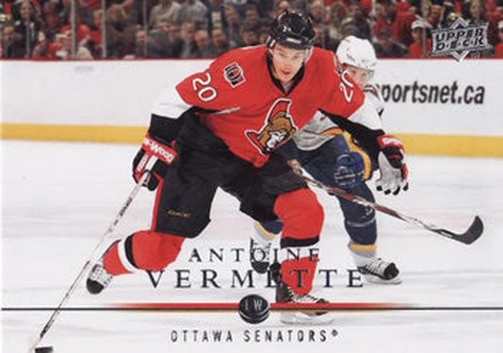 #65 Antoine Vermette - Ottawa Senators - 2008-09 Upper Deck Hockey