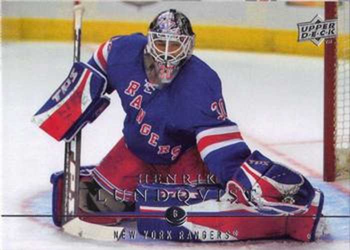 #74 Henrik Lundqvist - New York Rangers - 2008-09 Upper Deck Hockey