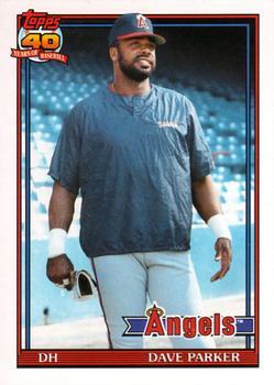 #89T Dave Parker - California Angels - 1991 Topps Traded Baseball