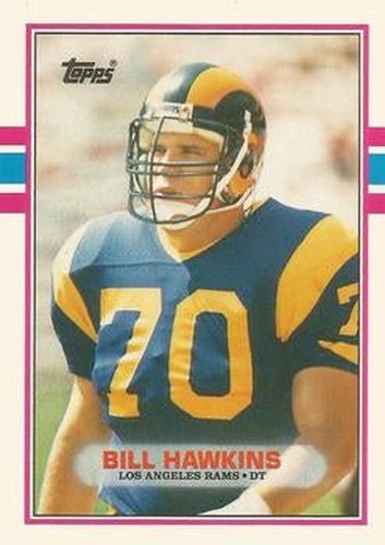 #89T Bill Hawkins - Los Angeles Rams - 1989 Topps Traded Football