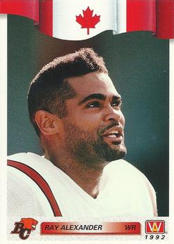#89 Ray Alexander - British Columbia Lions - 1992 All World CFL Football