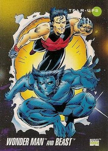 #89 Wonder Man and Beast  - 1992 Impel Marvel Universe