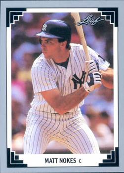 #89 Matt Nokes - New York Yankees - 1991 Leaf Baseball