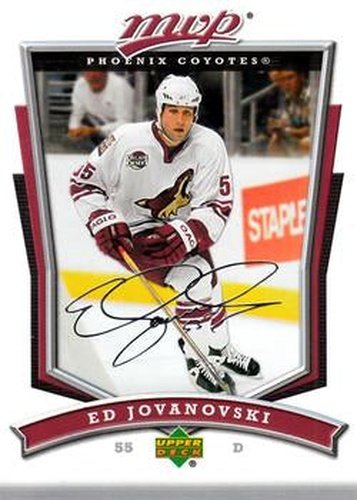 #89 Ed Jovanovski - Phoenix Coyotes - 2007-08 Upper Deck MVP Hockey