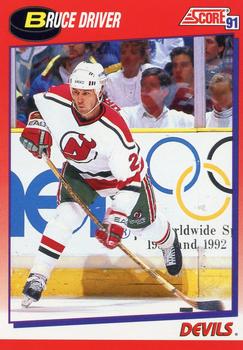 #89 Bruce Driver - New Jersey Devils - 1991-92 Score Canadian Bilingual Hockey
