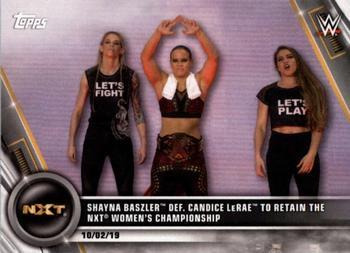 #89 Shayna Baszler def. Candice LeRae to Retain the NXT Women's Championship - 2020 Topps WWE Women's Division Wrestling