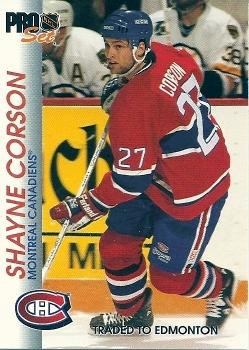 #89 Shayne Corson - Montreal Canadiens - 1992-93 Pro Set Hockey