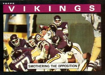 #89 Vikings Team Leaders - Minnesota Vikings - 1985 Topps Football