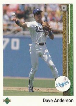 #89 Dave Anderson - Los Angeles Dodgers - 1989 Upper Deck Baseball
