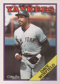 #89 Dave Winfield - New York Yankees - 1988 O-Pee-Chee Baseball