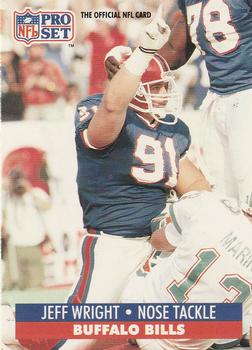 #89 Jeff Wright - Buffalo Bills - 1991 Pro Set Football