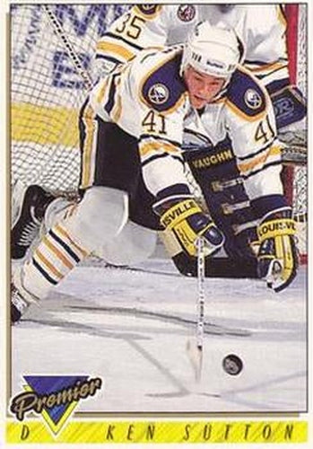 #89 Ken Sutton - Buffalo Sabres - 1993-94 Topps Premier Hockey