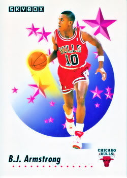 #489 B.J. Armstrong - Chicago Bulls - 1991-92 SkyBox Basketball