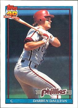 #89 Darren Daulton - Philadelphia Phillies - 1991 O-Pee-Chee Baseball