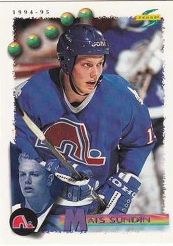 #89 Mats Sundin - Quebec Nordiques - 1994-95 Score Hockey