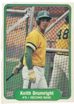 #89 Keith Drumright - Oakland Athletics - 1982 Fleer Baseball