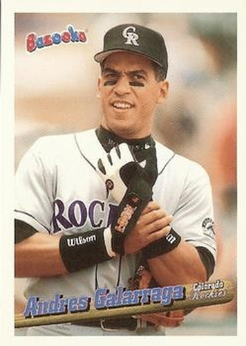 #89 Andres Galarraga - Colorado Rockies - 1996 Bazooka Baseball