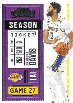 #89 Anthony Davis - Los Angeles Lakers - 2020-21 Panini Contenders Basketball