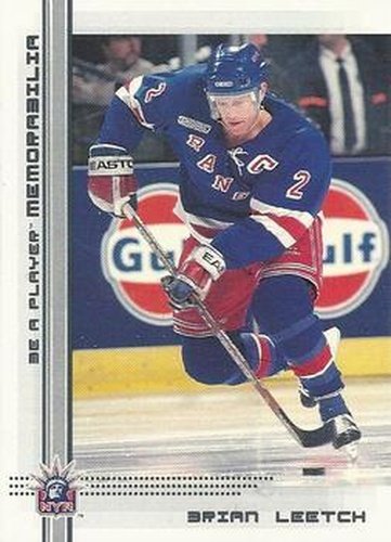 #89 Brian Leetch - New York Rangers - 2000-01 Be a Player Memorabilia Hockey