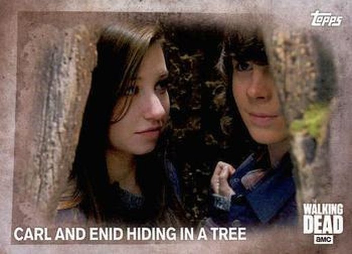 #89 Carl and Enid Hiding in a Tree - 2016 Topps The Walking Dead Season 5