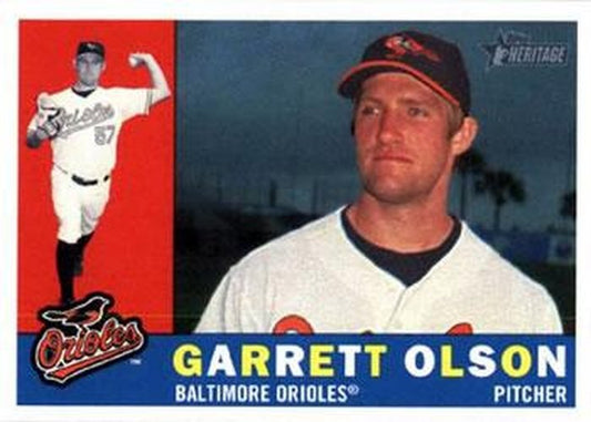 #89 Garrett Olson - Baltimore Orioles - 2009 Topps Heritage Baseball