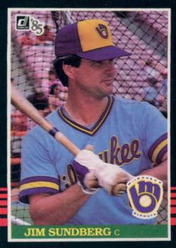 #89 Jim Sundberg - Milwaukee Brewers - 1985 Donruss Baseball
