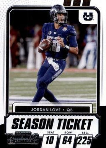 #89 Jordan Love - Utah State Aggies - 2021 Panini Contenders Draft Picks Football