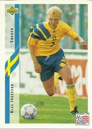 #89 Klas Ingesson - Sweden - 1994 Upper Deck World Cup Contenders English/Spanish Soccer