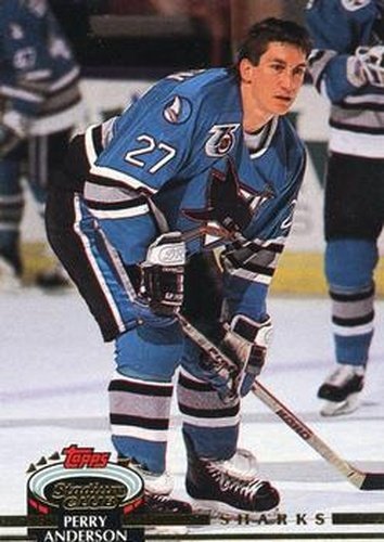 #89 Perry Anderson - San Jose Sharks - 1992-93 Stadium Club Hockey