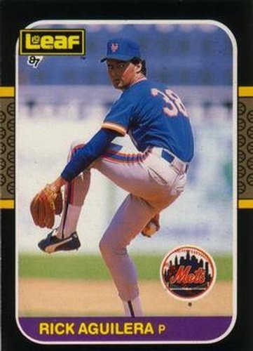 #89 Rick Aguilera - New York Mets - 1987 Leaf Baseball