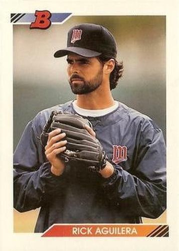 #89 Rick Aguilera - Minnesota Twins - 1992 Bowman Baseball