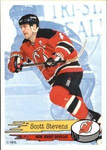 #89 Scott Stevens - New Jersey Devils - 1995-96 Panini Hockey Stickers