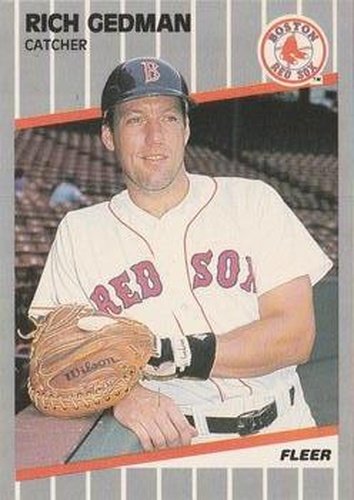 #89 Rich Gedman - Boston Red Sox - 1989 Fleer Baseball