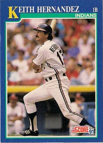 #89 Keith Hernandez - Cleveland Indians - 1991 Score Baseball