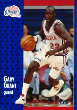 #89 Gary Grant - Los Angeles Clippers - 1991-92 Fleer Basketball