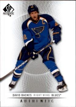 #89 David Backes - St. Louis Blues - 2012-13 SP Authentic Hockey