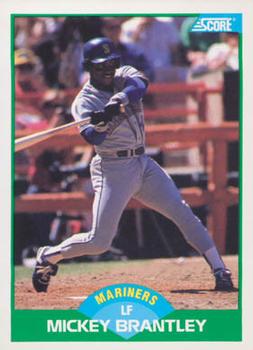 #89 Mickey Brantley - Seattle Mariners - 1989 Score Baseball