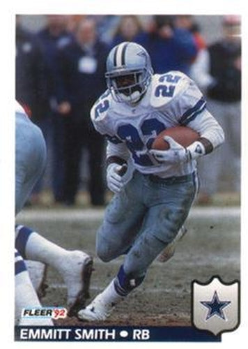 #89 Emmitt Smith - Dallas Cowboys - 1992 Fleer Football