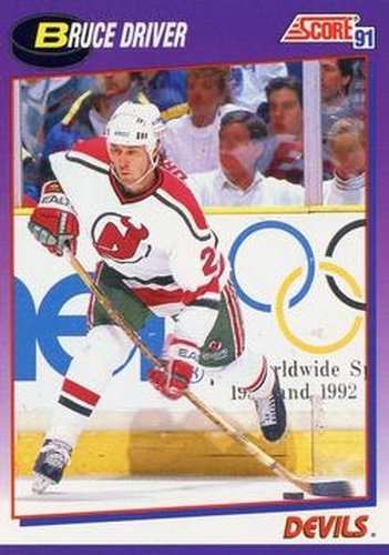 #89 Bruce Driver - New Jersey Devils - 1991-92 Score American Hockey