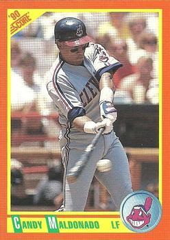#8T Candy Maldonado - Cleveland Indians - 1990 Score Rookie & Traded Baseball