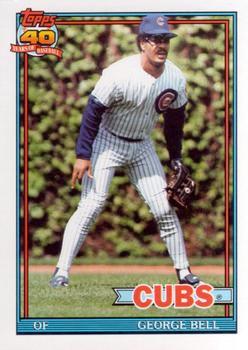 #8T George Bell - Chicago Cubs - 1991 Topps Traded Baseball