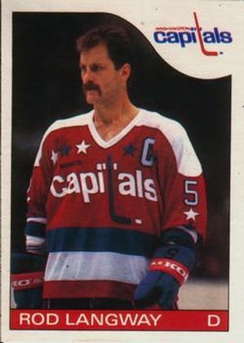 #8 Rod Langway - Washington Capitals - 1985-86 O-Pee-Chee Hockey