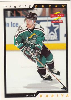 #8 Paul Kariya - Anaheim Mighty Ducks - 1996-97 Score Hockey