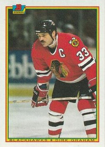 #8 Dirk Graham - Chicago Blackhawks - 1990-91 Bowman Hockey