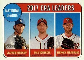 #8 Max Scherzer / Stephen Strasburg / Clayton Kershaw - Washington Nationals / Los Angeles Dodgers - 2018 Topps Heritage Baseball
