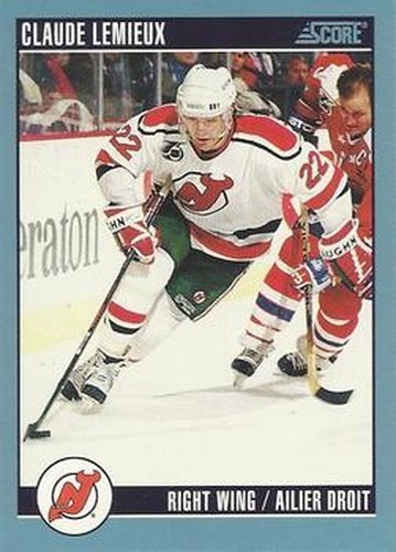#8 Claude Lemieux - New Jersey Devils - 1992-93 Score Canadian Hockey