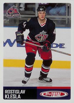 #8 Rostislav Klesla - Columbus Blue Jackets - 2002-03 Topps Total Hockey