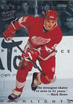 #8 Sergei Fedorov - Detroit Red Wings - 1994-95 Ultra Hockey - Sergei Fedorov Highlights
