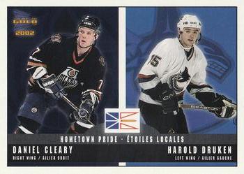 #8 Daniel Cleary / Harold Druken - Edmonton Oilers / Vancouver Canucks - 2001-02 Pacific McDonald's Hockey - Hometown Pride